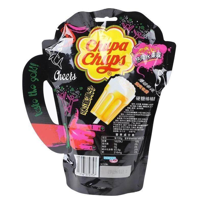 珍宝珠棒棒糖果啤酒造型6支袋干杯乐热带水果味儿童零食年货小吃