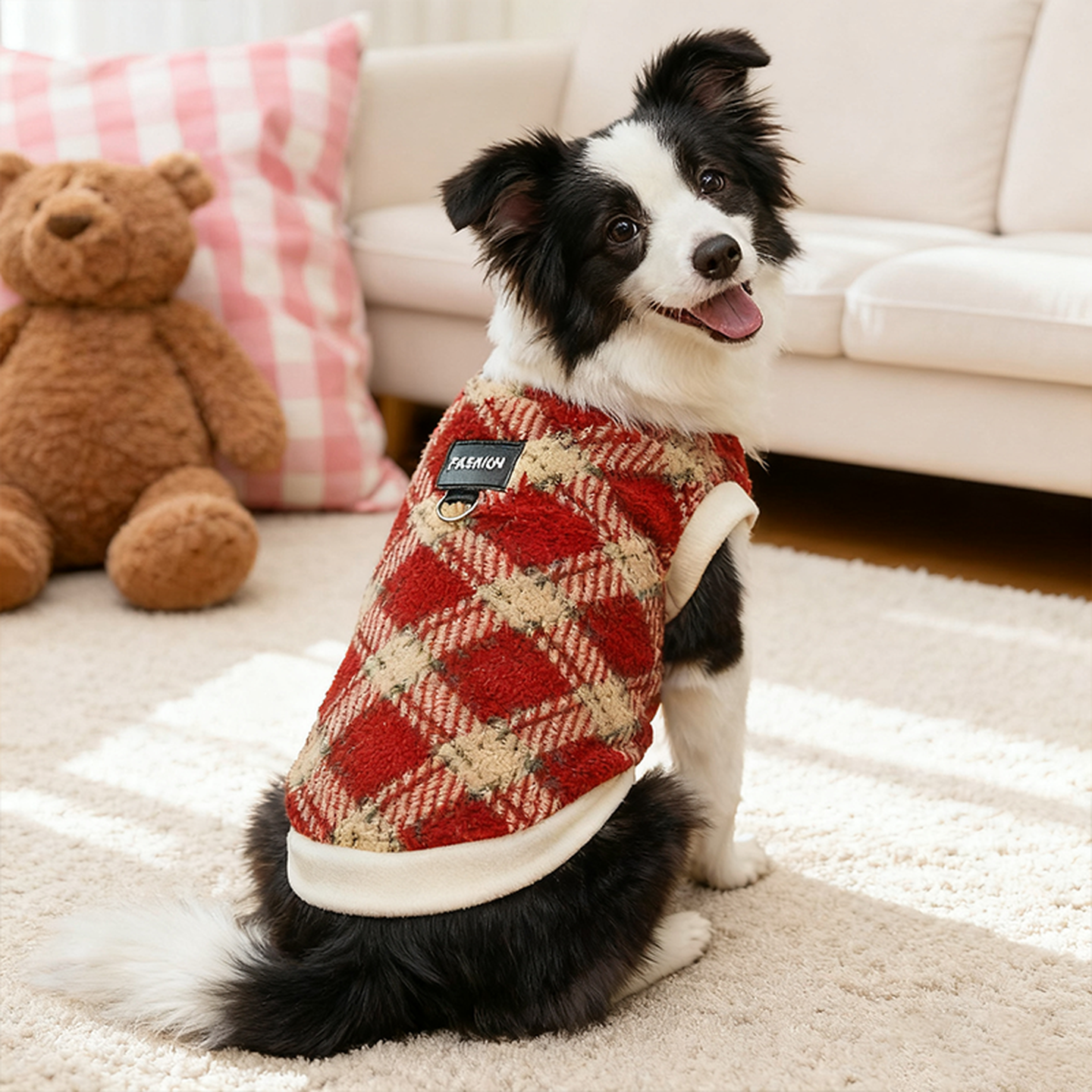 边牧犬衣服狗狗学院风保暖加厚狗衣服中型犬狗狗衣服冬装宠物衣服