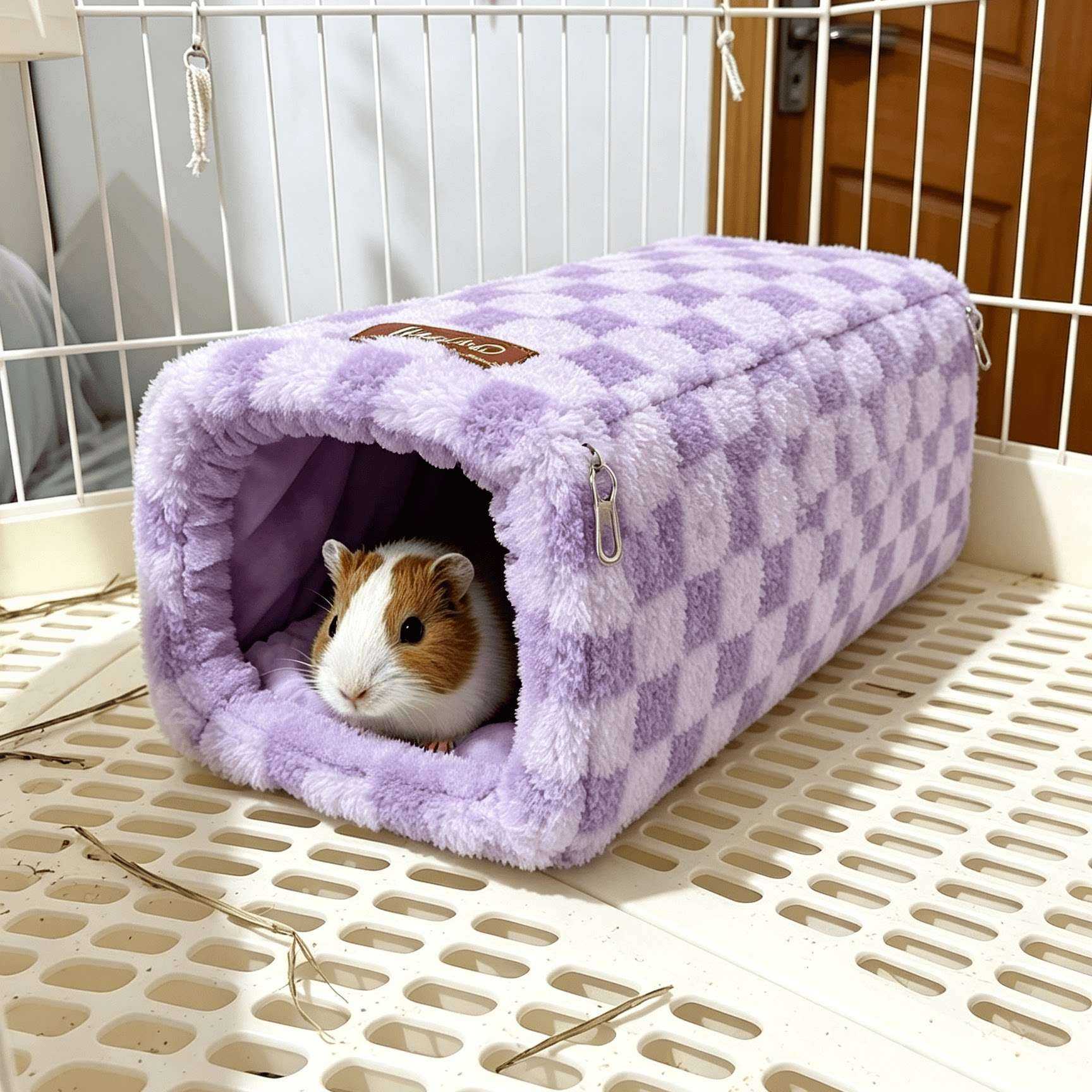 【行走的地暖】荷兰猪躲避屋过冬毛绒吊床保暖窝兔子躲避隧道棉窝