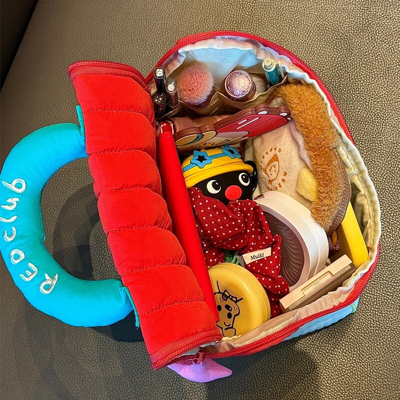 小房子化妆包大容量可爱护肤品收纳袋女便携手提分区收纳洗漱包