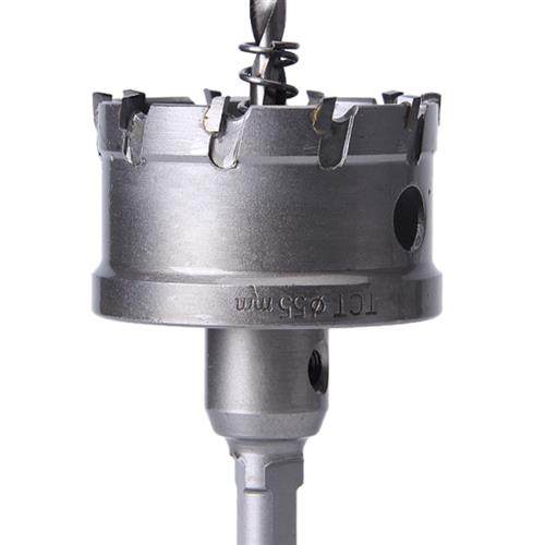 不锈钢硬质合金开孔器厚金属钢铁板钻头50专用75打孔铝扩孔器32mm