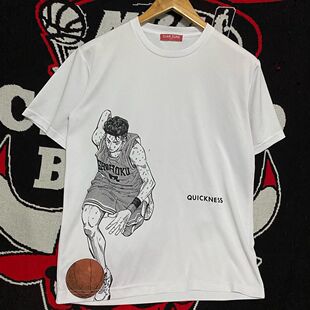 厚重感!重磅270克纯棉!美式复古高街灌篮高手印花短袖T恤男女潮