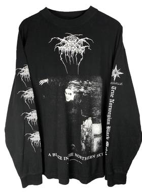 Darkthrone乐队欧美小众重金属嬉皮摇滚朋克哥特风暗黑系长袖T恤
