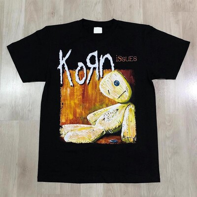 Korn Issues t恤科恩乐队摇滚复古丧系人偶vintage潮流短袖T恤男