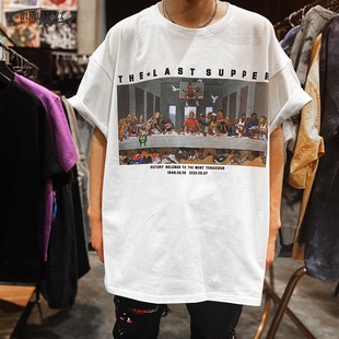 厚重感!重磅270克纯棉!美潮高街篮球最后的晚餐科比詹姆斯短袖T