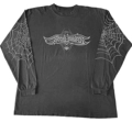 240g Washed Black Long-Sleeved T-Shirt