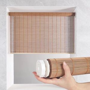 免打孔竹帘卷帘禅意玄关隔断帘窗帘家用门帘茶室遮光装饰帘手拉式
