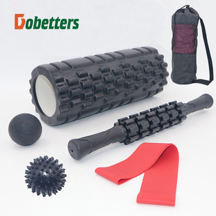 空心泡沫轴普拉提瑜珈轴 狼牙形瑜伽柱按摩棒筋膜球套装 33m经典 款