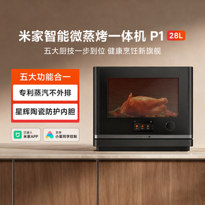 米家智能微蒸烤一体机P1家用28L微波炉脱脂空气炸直喷大蒸汽蒸烤