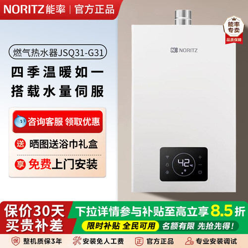 能率智能恒温16L强排式天然气