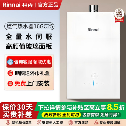 林内进口水伺服恒温16升强排式
