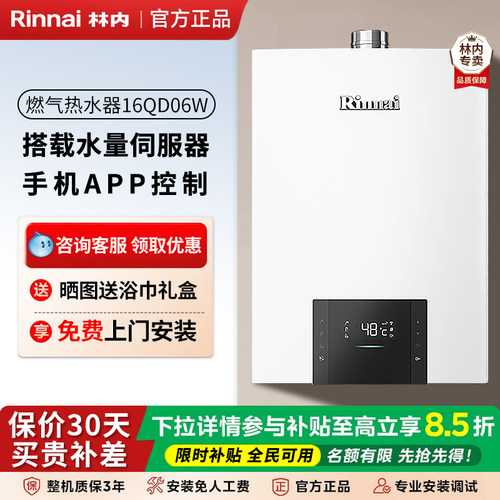 林内智能恒温恒温16升强排式
