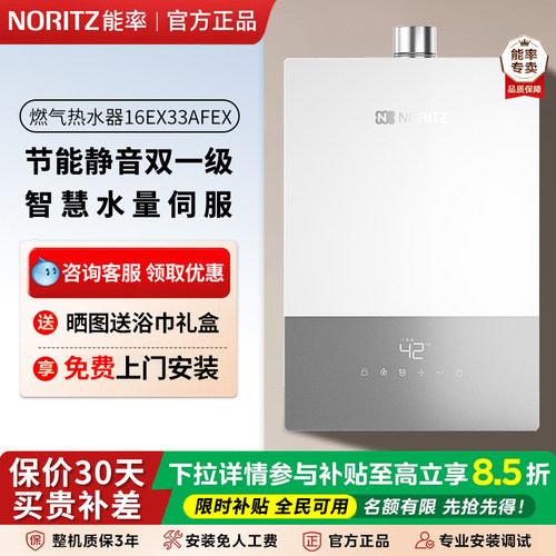 能率水伺服恒温零冷水16升强排式