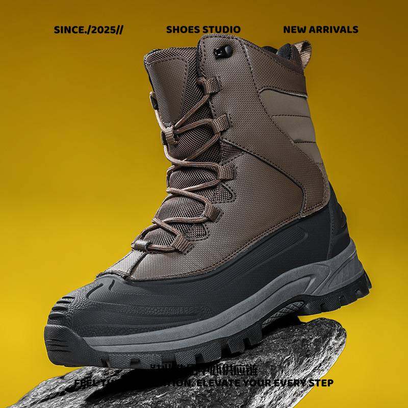 深圳丽荣鞋业新款大码冬季加绒保暖防滑男鞋徒步登山鞋棉鞋,流行男鞋,时尚雪地靴,淘宝优惠券,粉丝福利购,淘宝优惠卷
