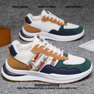 福建晋江高端运动鞋运动鞋男款秋冬季鞋子男百搭休闲鞋防水皮面鞋