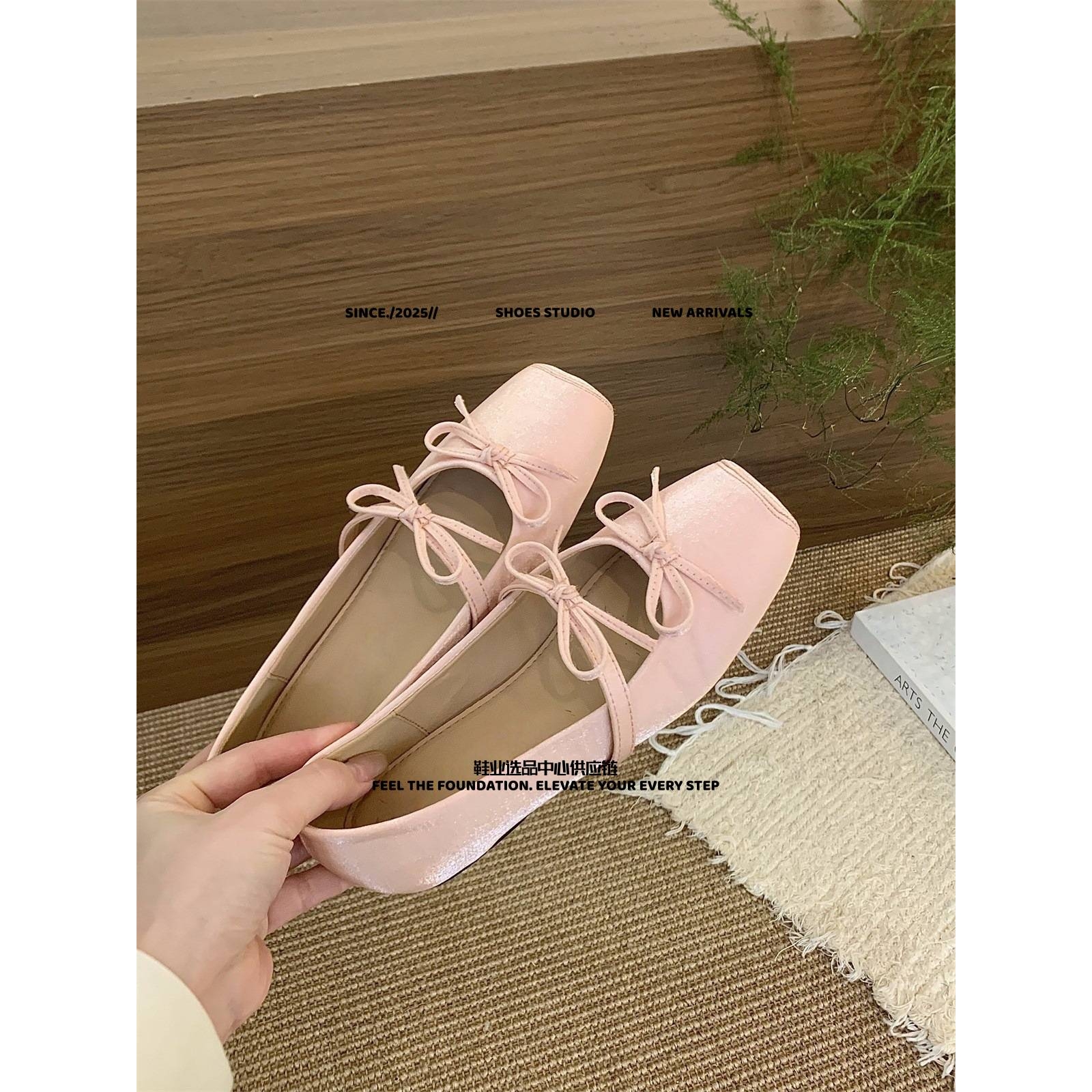 瑞安市名匡内增高蝴蝶结芭单鞋女鞋子春夏季法式小红色珍晚晚鞋