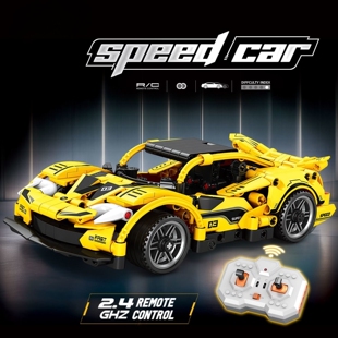 遥控积木跑车2026新款 益智玩具男孩子拼图6到12岁以上 赛车拼装