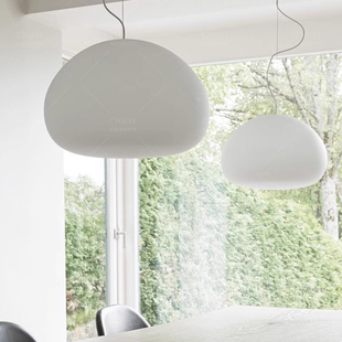 丹麦Fluid云朵流光餐厅吊灯玻璃客厅书房卧室床头设计师奶油云朵