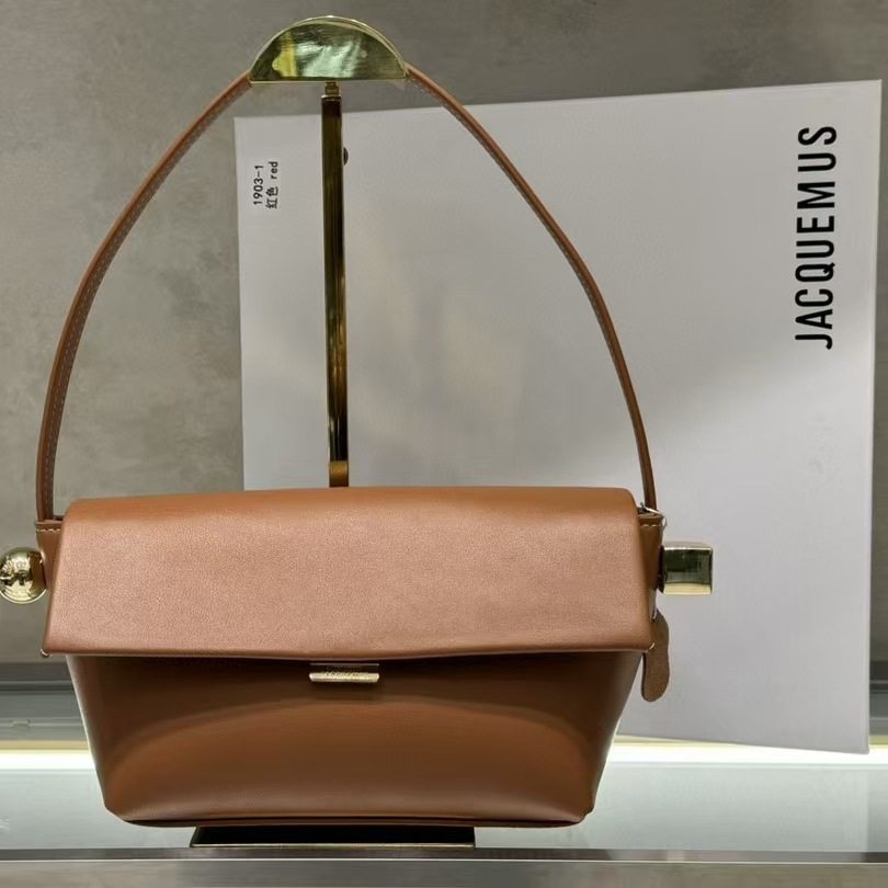 JACQUEMUS24秋冬大容量明星同款真皮包小众设计高级感单肩腋下手