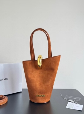 25秋冬不对称Jacq水桶包Petit Bambo简约单肩绒面斜跨菜篮子包