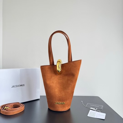 25秋冬不对称Jacq水桶包Petit Bambo简约单肩绒面斜跨菜篮子包