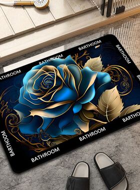 浴室卫生间地垫防摔软硅藻泥吸水垫防滑脚垫厕所速干洗澡间门垫