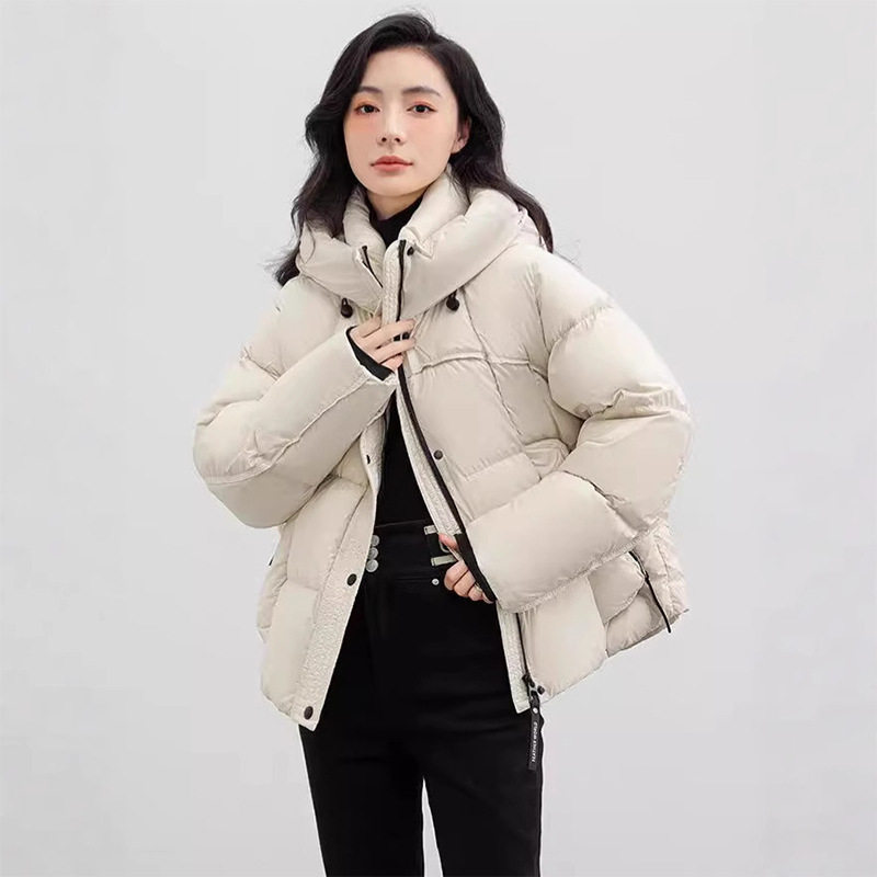 立体口袋冬季新款白鸭绒羽绒服韩版小个子百搭羽绒服防寒