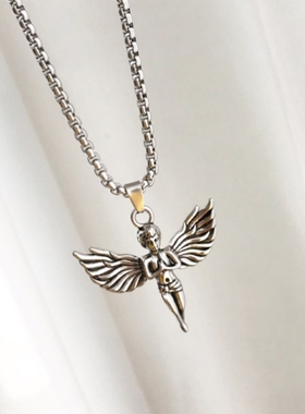 韩国蹦迪天使酷帅风复古百搭吊坠