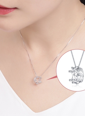 韩版公主风吊坠锁骨链礼物银饰品