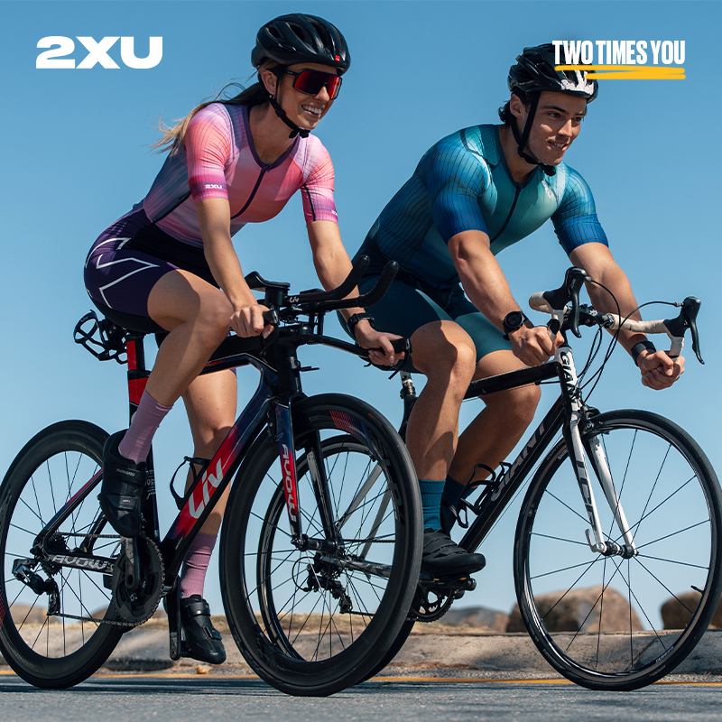 2XU Aero系列女士短袖连体服铁三服山地骑行自行车透气速干运动服