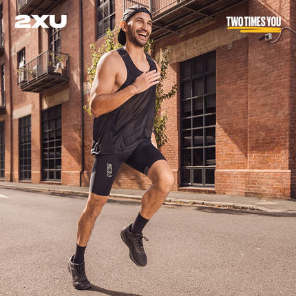 【进阶裤】2XU Light Speed系列增强型男士压缩短裤马拉松跑步裤