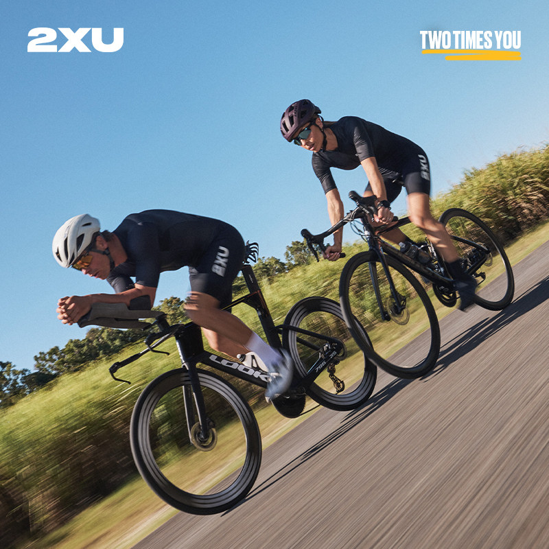 2XU Aero系列女士骑行服短袖自行车服运动连体服铁三服紧身衣速干