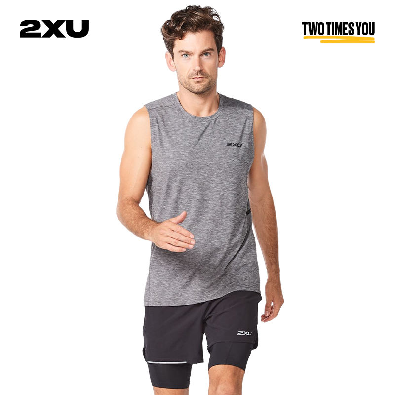 2XU Motion系列男士运动背心健身跑步瑜伽速干透气宽松无袖跳操