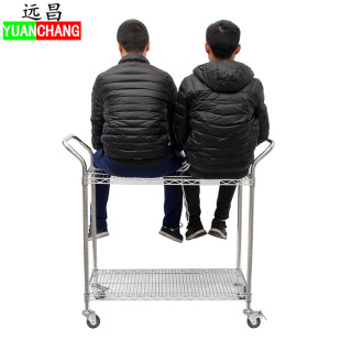 物流电商仓库拣货车分拣车承重周转车快递配货发货两层小推车