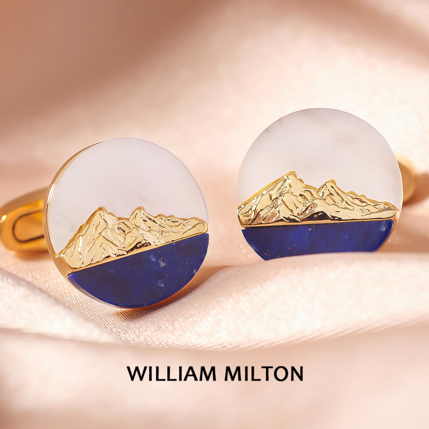 WILLIAM MILTON赴山海新中式轻奢袖扣男士高端法式袖口钉定制礼盒