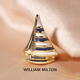 WILLIAM 别针轻奢礼盒装 MILTON一帆风顺帆船胸针男士 高端精致西装