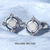 WILLIAM 口钉定制生日礼物 袖 MILTON璀璨星芒设计感袖 扣男轻奢法式