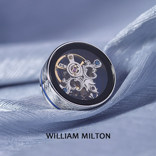 WILLIAMMILTON蓝珐琅陀飞轮胸针