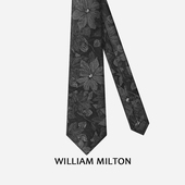 WILLIAM 礼盒 时尚 MILTON甄选新品 栀子花开真丝领带男高端商务正装