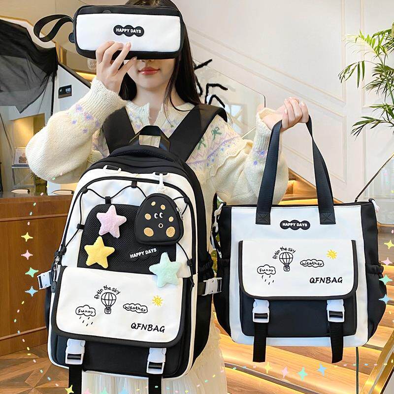 书包女生初中生女童小学生四至六年级高颜值女孩大容量背包双肩包