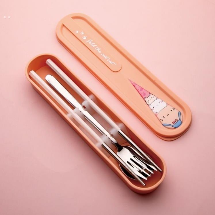 客满多随身携带便携餐具套装筷子勺子盒子高档户外旅行学子儿童