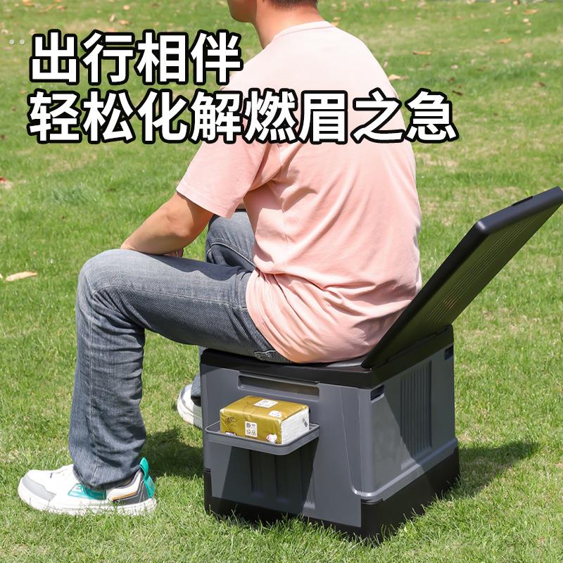 户外便携式车载马桶 自驾车用坐便器附固化剂可折叠设计