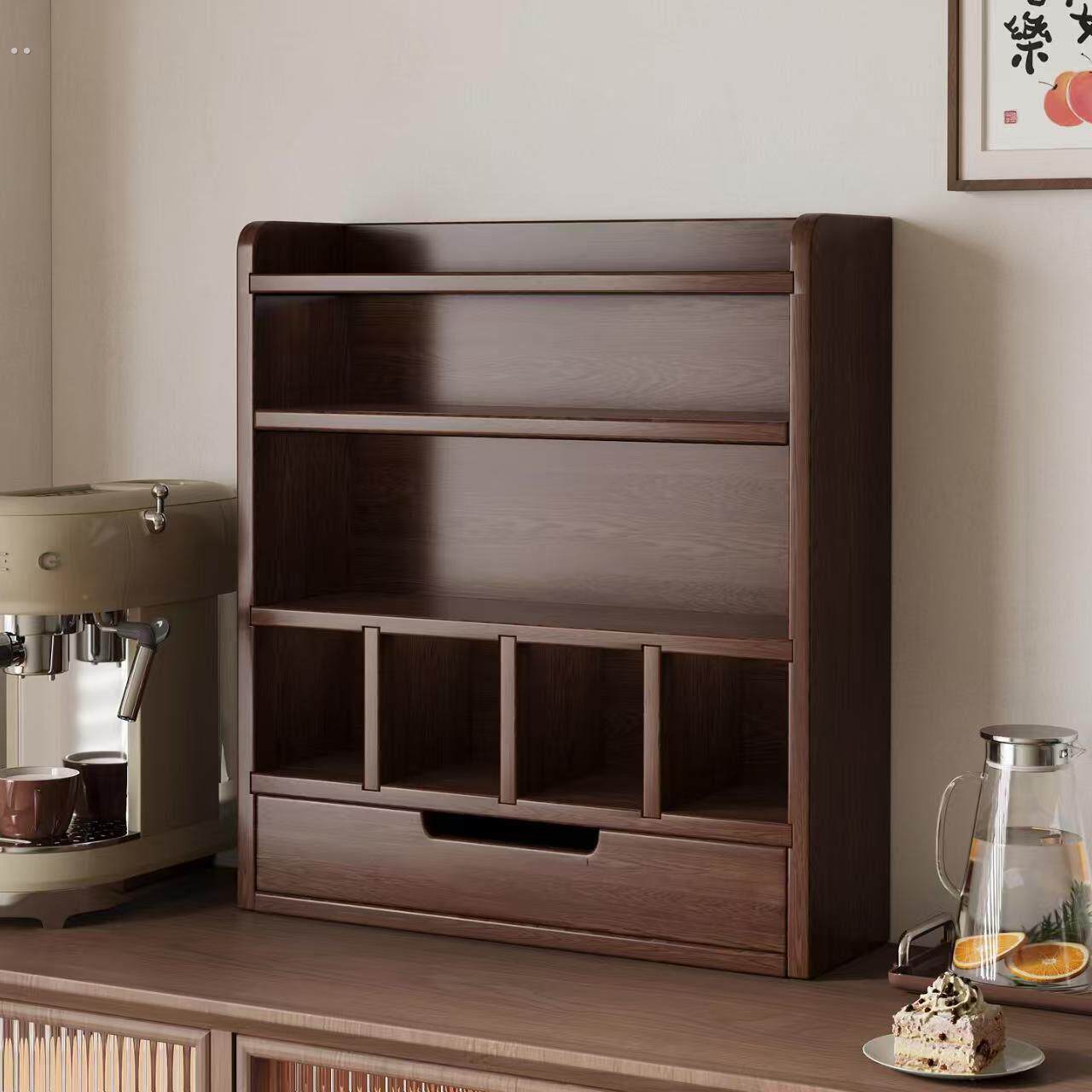 实木桌面杯架收纳置物架多层水杯茶杯防尘置物架轻奢高级感杯架子