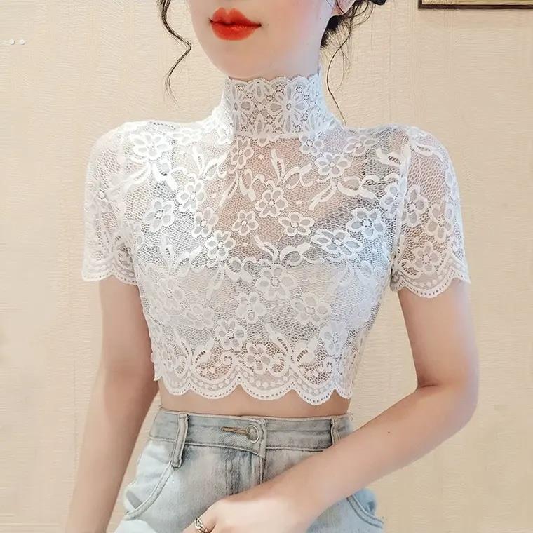 蕾丝假领子女百搭假领春夏秋冬薄款花边立领假衣领半高领打底内搭