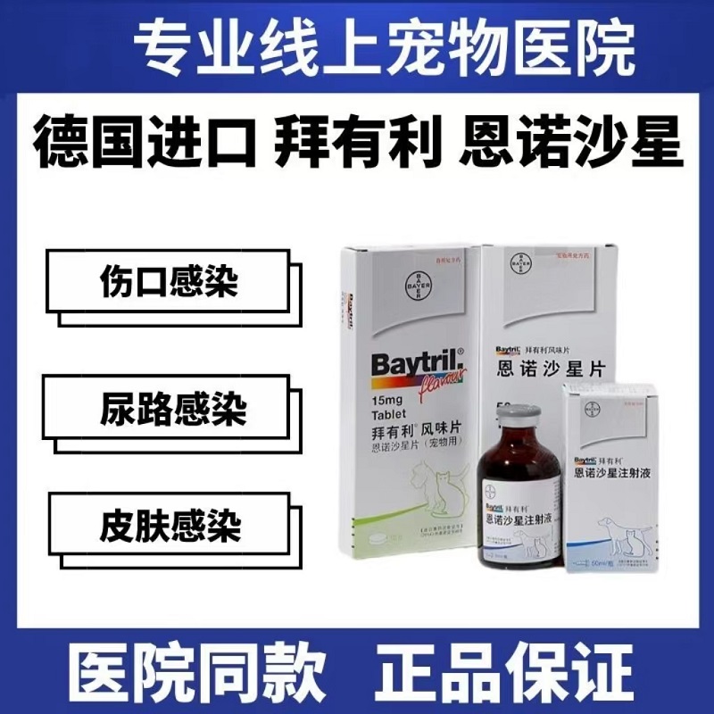 拜耳拜有利宠物猫咪狗狗消炎药