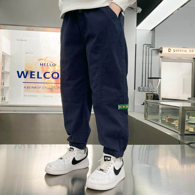 男童裤子夏季薄2025新款中大童男孩防蚊裤休闲帅气潮儿童长裤春秋