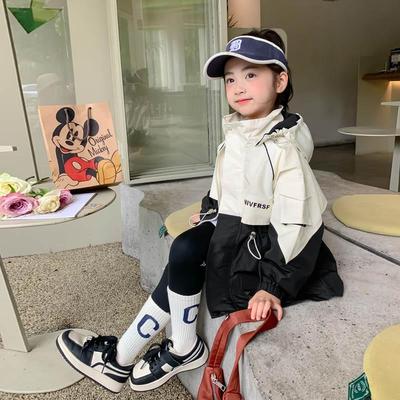 儿童冲锋衣2023新款三合一秋冬洋气女孩冬装韩版连帽上衣女童外套