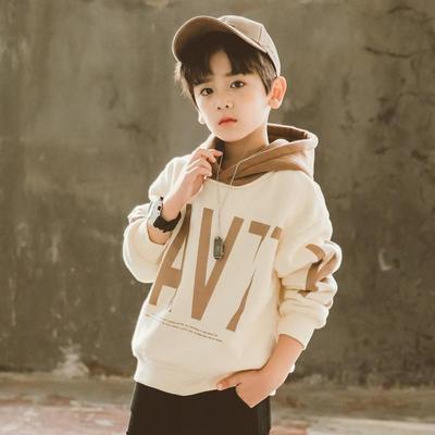 儿童装男童加绒卫衣春秋冬款2023新款一体加厚中大童冬季男孩上衣
