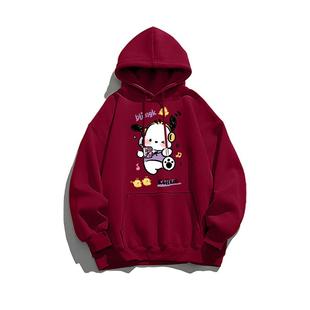 2025春秋冬新款女童卫衣帕恰狗中大童加绒加厚连帽外套宽松上衣服