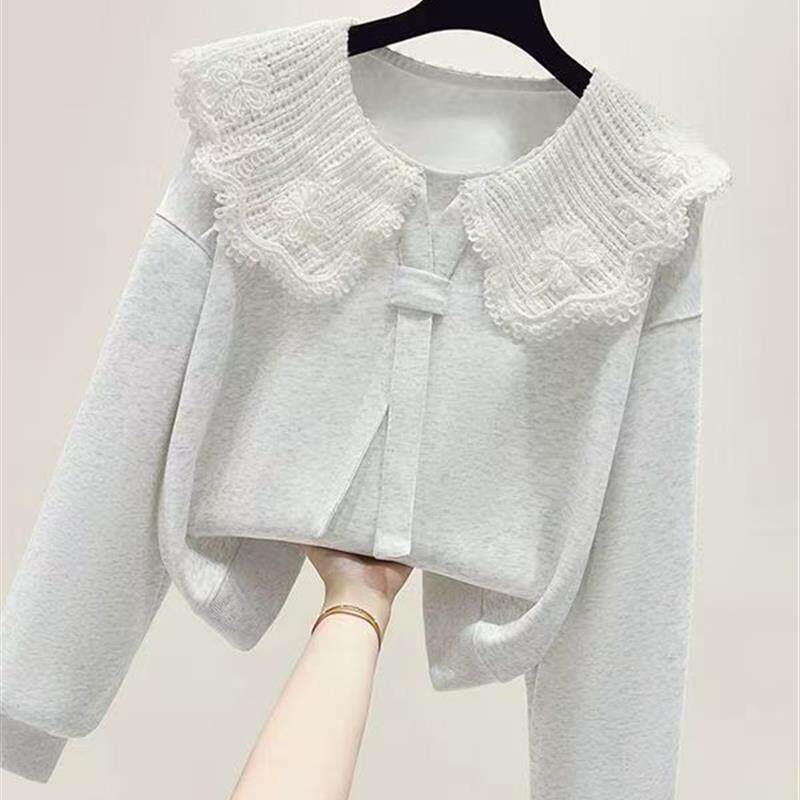 娃娃领女童卫衣2025秋装新款洋气时髦中大童长袖上衣薄款外套春秋